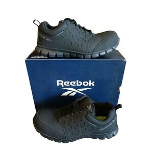 Reebok Work Shoes Sublite ASTM F2413-18 M/I/C/EH‎ Black 7.5 M MENS #774